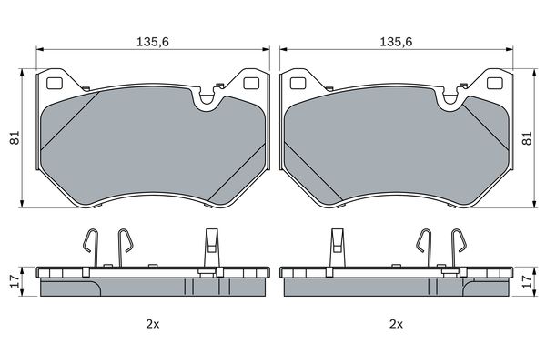 Picture of BOSCH - 0 986 424 965 - Brake Pad Set, disc brake (Braking System)