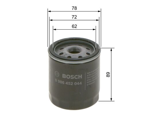 Picture of BOSCH - 0 986 452 044 - Oil Filter (Lubrication)