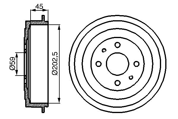 BOSCH - 0 986 477 109 - Doboš kočnice (Kočioni uređaj)