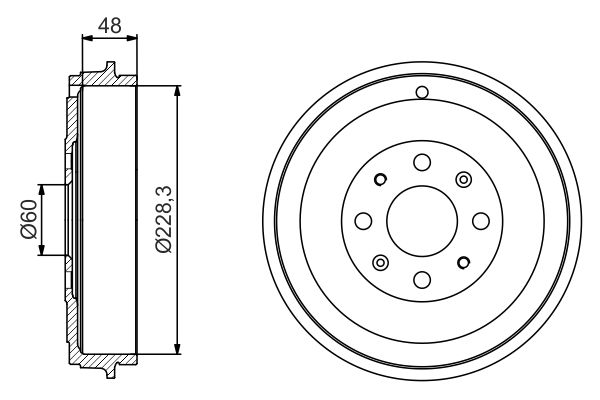 Picture of Brake Drum - BOSCH - 0 986 477 208
