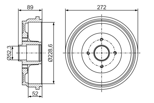 Picture of Brake Drum - BOSCH - 0 986 477 287