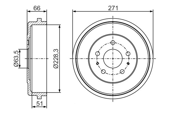 Picture of Brake Drum - BOSCH - 0 986 477 291