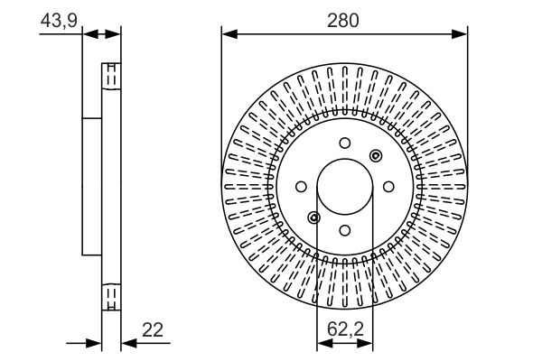 Picture of BOSCH - 0 986 479 B05 - Brake Disc (Braking System)