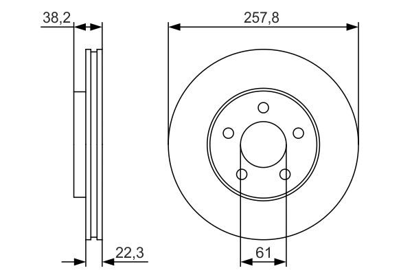 BOSCH - 0 986 479 R56 - Kočioni disk (Kočioni uređaj)