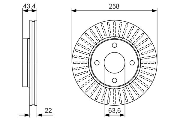 Picture of Brake Disc - BOSCH - 0 986 479 R64