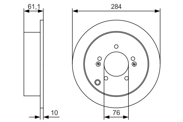 Picture of BOSCH - 0 986 479 U37 - Brake Disc (Braking System)