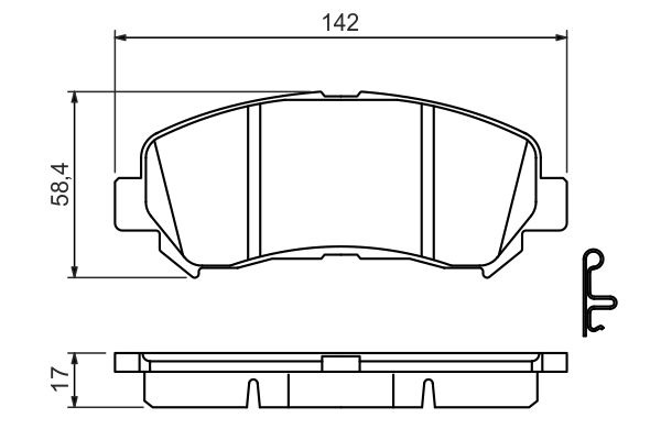 Picture of BOSCH - 0 986 494 501 - Brake Pad Set, disc brake (Braking System)