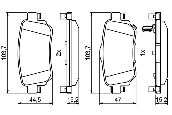 Picture of BOSCH - 0 986 494 816 - Brake Pad Set, disc brake (Braking System)