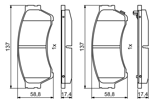 Picture of BOSCH - 0 986 494 860 - Brake Pad Set, disc brake (Braking System)