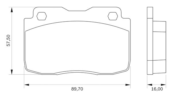 Image de Kit de plaquettes de frein, frein à disque - BOSCH - 0 986 BB0 021