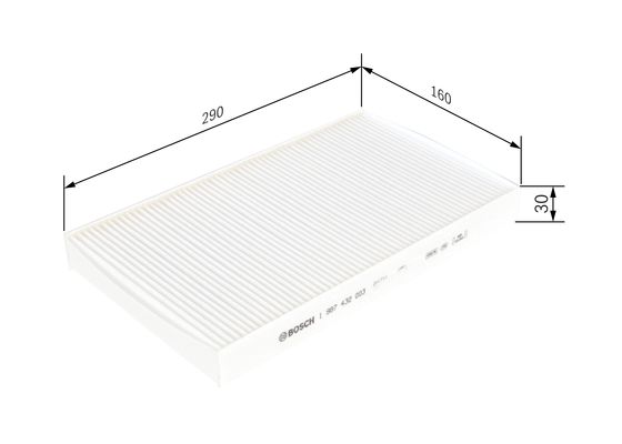Picture of Filter -  interior air - BOSCH - 1 987 432 003