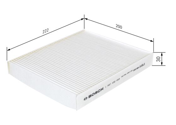 Picture of Filter -  interior air - BOSCH - 1 987 432 053