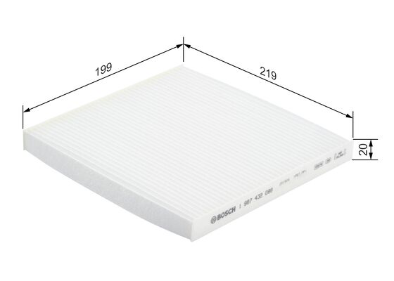 Picture of Filter -  interior air - BOSCH - 1 987 432 088