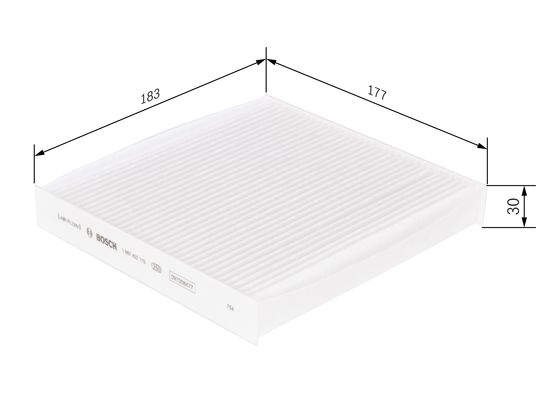Picture of Filter -  interior air - BOSCH - 1 987 432 115