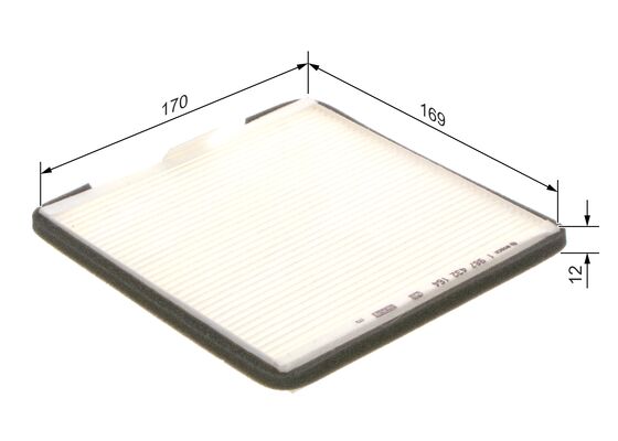 Picture of Filter -  interior air - BOSCH - 1 987 432 164