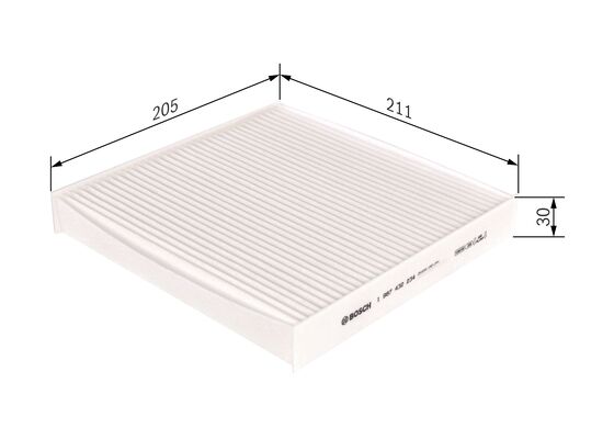 Picture of Filter -  interior air - BOSCH - 1 987 432 234