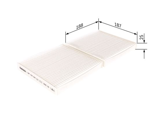 Picture of Filter -  interior air - BOSCH - 1 987 432 242