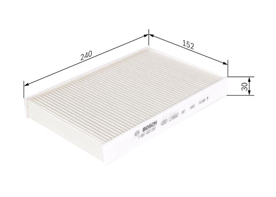 Picture of Filter -  interior air - BOSCH - 1 987 432 247