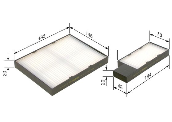 Picture of BOSCH - 1 987 432 276 - Filter, interior air (Heating/Ventilation)