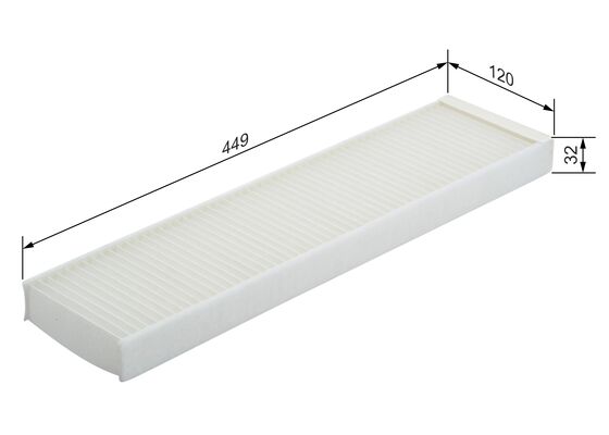 Picture of Filter -  interior air - BOSCH - 1 987 432 296