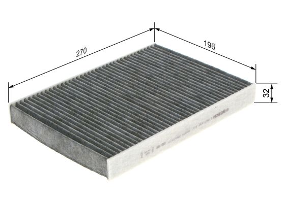 Picture of BOSCH - 1 987 432 311 - Filter, interior air (Heating/Ventilation)