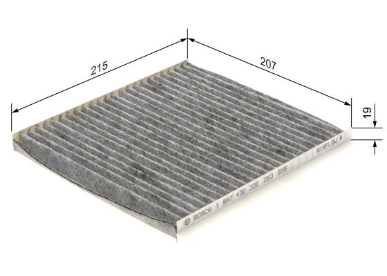 Picture of Filter -  interior air - BOSCH - 1 987 432 320