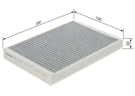 Picture of Filter -  interior air - BOSCH - 1 987 432 405