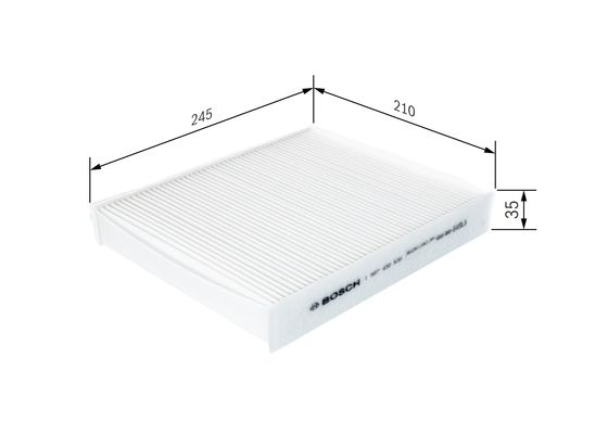 Picture of BOSCH - 1 987 432 539 - Filter, interior air (Heating/Ventilation)