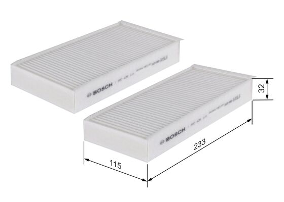 Picture of Filter -  interior air - BOSCH - 1 987 435 110