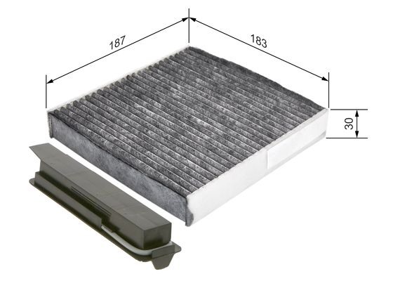 Picture of Filter -  interior air - BOSCH - 1 987 435 501