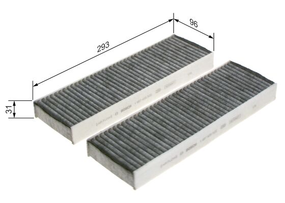 Picture of Filter -  interior air - BOSCH - 1 987 435 522