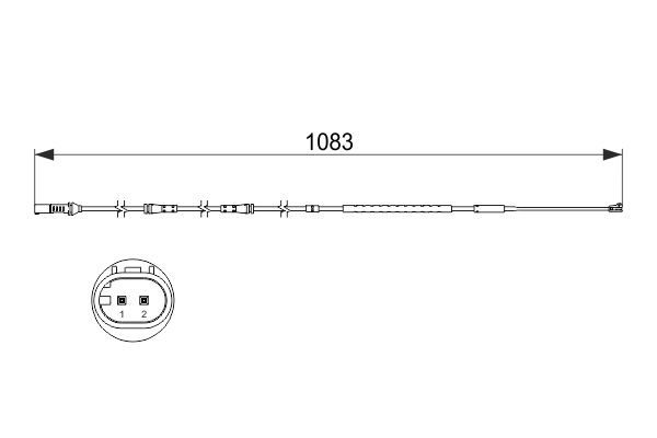 Picture of Warning Contact -  brake pad wear - BOSCH - 1 987 473 500