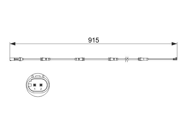 Picture of Warning Contact -  brake pad wear - BOSCH - 1 987 473 509
