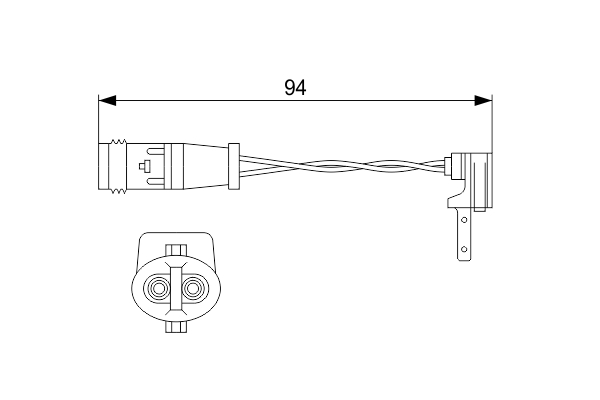 Picture of Warning Contact -  brake pad wear - BOSCH - 1 987 474 553