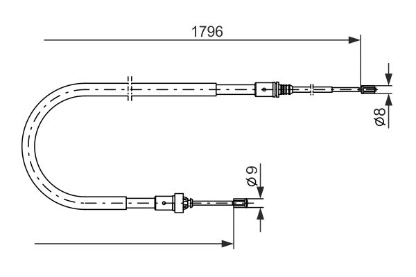 Picture of Cable Pull -  parking brake - BOSCH - 1 987 477 235
