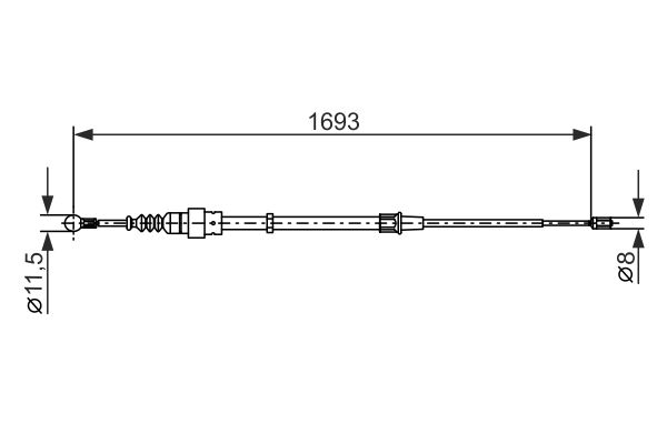 Picture of Cable Pull -  parking brake - BOSCH - 1 987 477 698