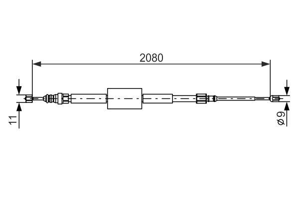 Picture of Cable Pull -  parking brake - BOSCH - 1 987 477 787