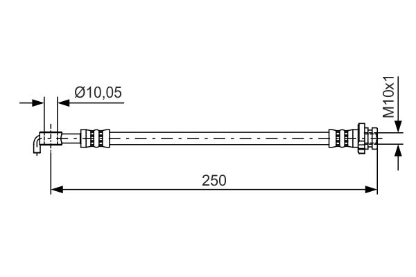 Picture of Brake Hose - BOSCH - 1 987 481 434