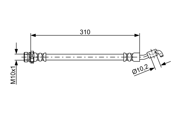 Picture of Brake Hose - BOSCH - 1 987 481 891