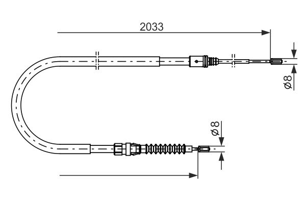Picture of Cable Pull -  parking brake - BOSCH - 1 987 482 190