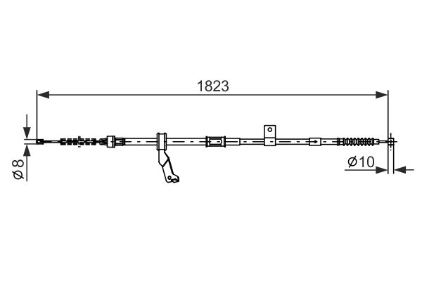 Picture of Cable Pull -  parking brake - BOSCH - 1 987 482 297