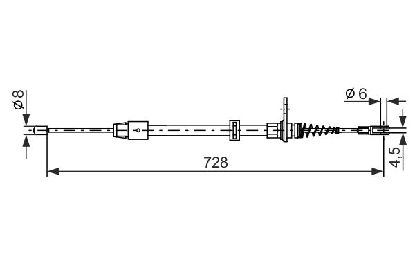 Picture of Cable Pull -  parking brake - BOSCH - 1 987 482 301