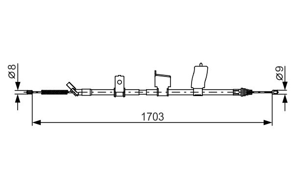 Picture of Cable Pull -  parking brake - BOSCH - 1 987 482 338