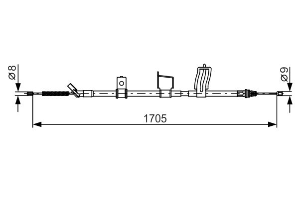 Picture of Cable Pull -  parking brake - BOSCH - 1 987 482 339