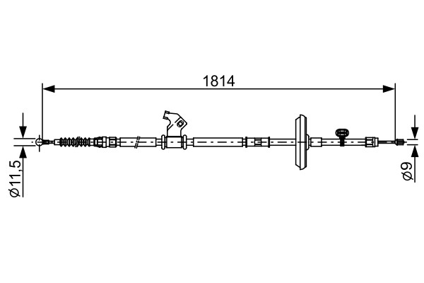 Picture of BOSCH - 1 987 482 502 - Cable, parking brake (Brake System)