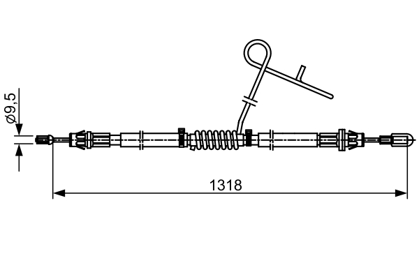 Picture of Cable Pull -  parking brake - BOSCH - 1 987 482 559