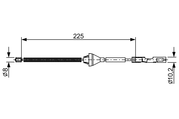 Picture of Cable Pull -  parking brake - BOSCH - 1 987 482 705