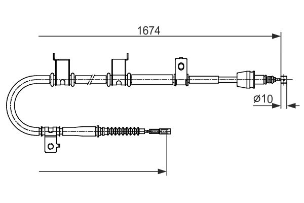 Picture of BOSCH - 1 987 482 714 - Cable, parking brake (Brake System)