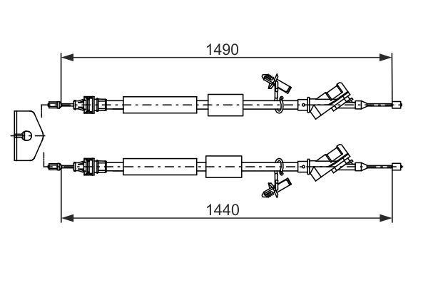 Picture of Cable Pull -  parking brake - BOSCH - 1 987 482 721