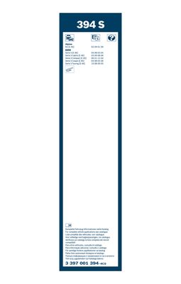 Picture of BOSCH - 3 397 001 394 - Wiper Blade (Window Cleaning)